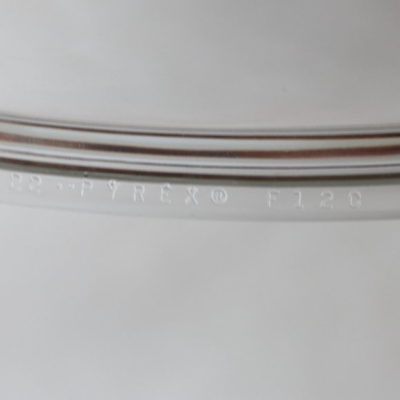 PYREX F-12-C CLEAR GLASS REPLACEMENT LID CORNING WARE 9.25" x 7" Inner Rim 1.5 q - Picture 11 of 11
